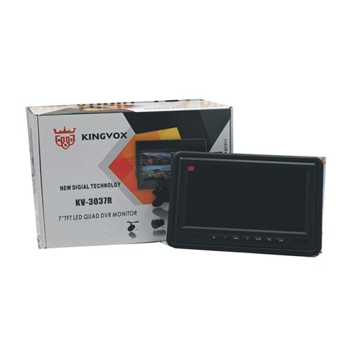 Kıngvox KV-3037R 7 Inc 4 Bölünebilen Araç İçi Oto Monitör Kayıtlı+Kameralı