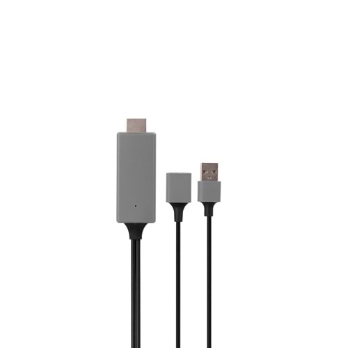 Hytech HY-XO54 Görüntü Aktarıcı Kırmızı/Siyah USB-F to HDMI 1mt Mobil Telefon Uyumlu Kablo