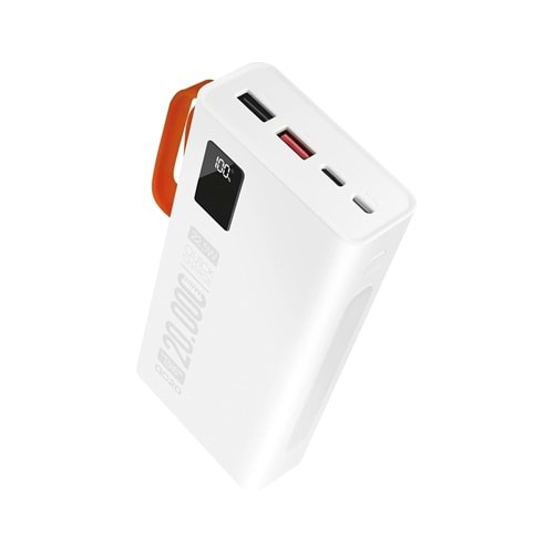 Powerway QC20 Pd 22.5w 20.000 Mah 3.0 Hızlı Şarj Qc20 Beyaz Powerbank