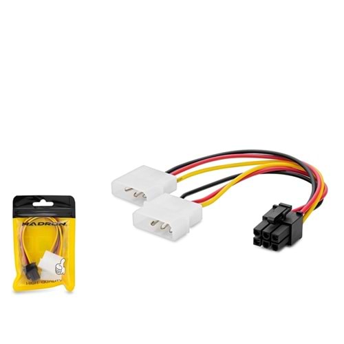 Hadron HDX5520 Ekran Kartı Kablosu 2*4PIN TO 6PIN 12V