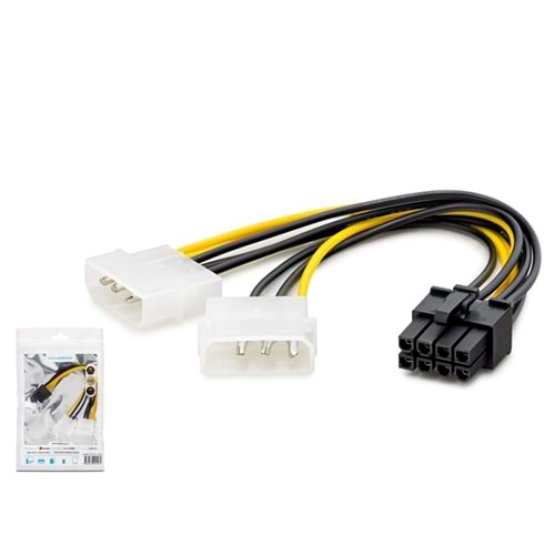 Hadron HDX5504 Ekran Kartı Sata Power Kablosu 8 PIN