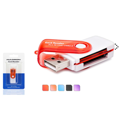 Hadron HDX7022 USB All in One Kart Okuyucu SD MicroSD MiniSD MMC MS M2 480 Mbps Çok Renkli