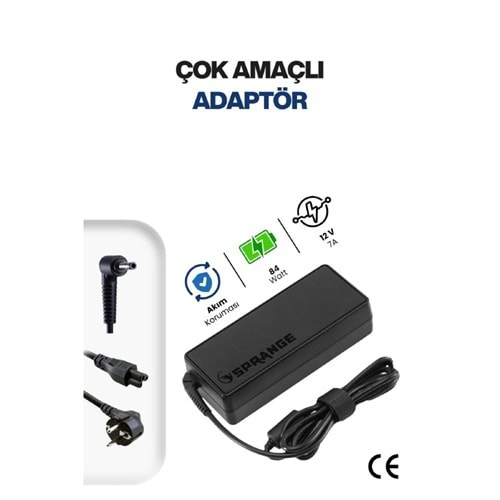 Sprange SR-L30 12V7A 12V7A 5.5*2.5 TFT 60W Led Modem Adaptör