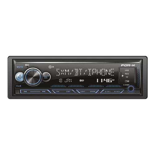 For-X X-4260BT 4x60w USB/AUX/SD/FM Bluetooth 7 Renk Oto Teyp