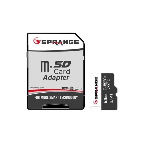Sprange SM-64 64 GB Class10 Micro SDXC UHS-3 4K HD Ultra Hafıza Kartı