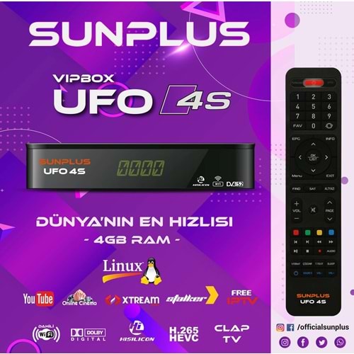 Sunplus Vipbox UFO 4S Full Hd Mini Uydu Cihazı