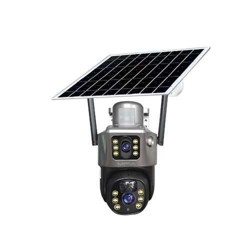 Mpia MİKA Çift Kamera 3+3MP İP Wifi Full HD Suya Dayanıklı 12 Ledli Gece Görüşlü 2 Antanli Hareketli Kamera