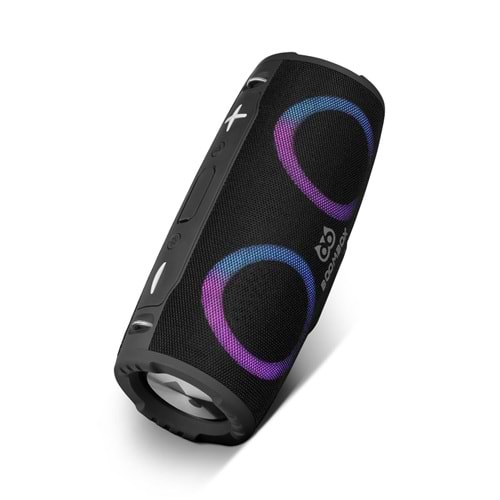 Powerway BOOMBAX 30W Çift Bass Usb Hafıza Kartı Aux Radyo Led Işıklı Bluetooth Hoparlör Hi-Fi Ses Bombası