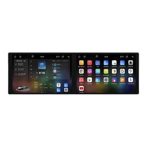 Noiser NS-2100 21,60 Doul Çift Ekran Androıd 13 A133 4+64 Gb+K+Carplay Multimedıa Oto Teyp