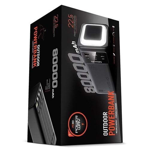 Powerway PD80 80000 mAH Outdoor 22,5 Fast Chargıng Taşınabilir Şarj Cihazı Powerbank