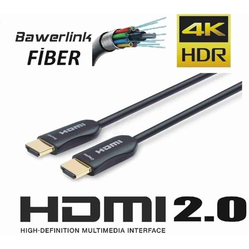 Bawerlink HD-155 HDMI 60 Mt Hdım 2,0 4K Fiber Optik Kablo