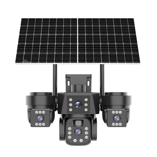 Mpıa MARO 12 MP 3 Lens 1*PTZ Wi-Fi Solar Güvenlik Kamerası