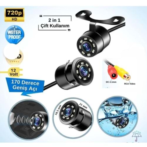 Bawerlink BW-47 720P Ahd Kelebek Beyaz Ledli Kamera