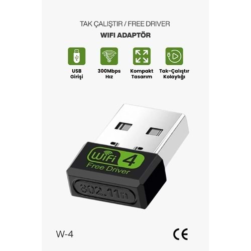 Concord W-4 Free Driver Mini Wi-Fi Adaptör