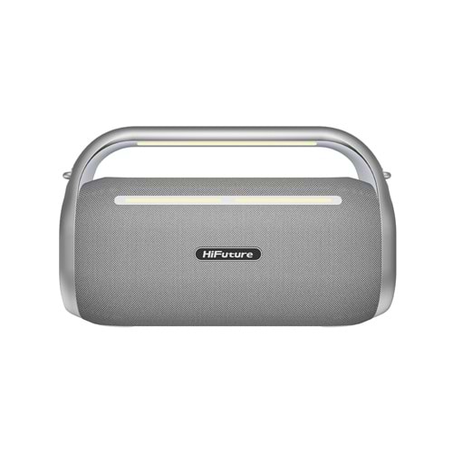HiFuture MUSİCBOX 100 70W Bluetooth 5.0 BT/USB/SD Kart/ AUX Girişli Mikrofonlu Karaoke Sistemi Kablosuz Hoparlör Gümüş
