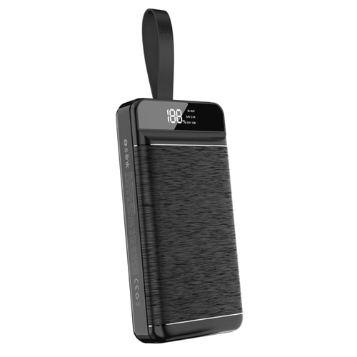 S-link P300 30000mAh PD22.5W+QC3.0 18W Siyah LCD Taşınabilir Pil Şarj Cihazı Powerbank