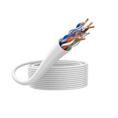BIX C6U24305I-1 Indoor UTP CAT6 4Pair x 1/0.50mm CCA PVC JACKET 305M/Roll Ethernet Kablosu