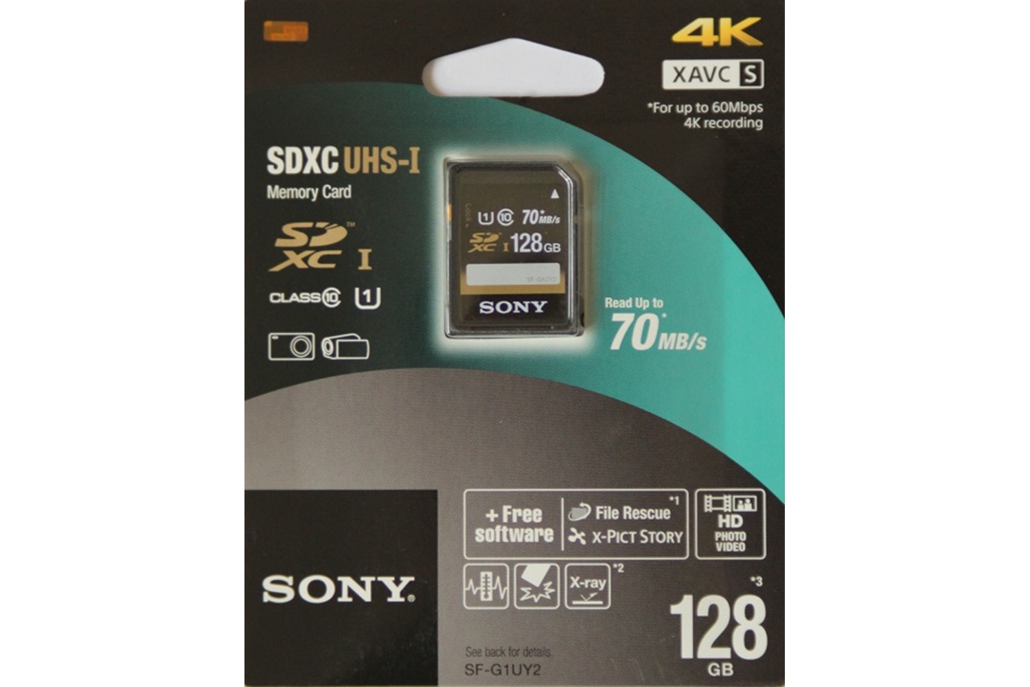 Sony 128GB 466x 4K SD Hafıza Kartı 70 Mb/s