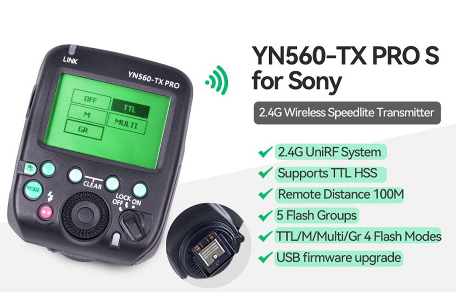 Yongnuo YN560-TX Pro S Sony Uyumlu Wireless Flaş Tetikleyici