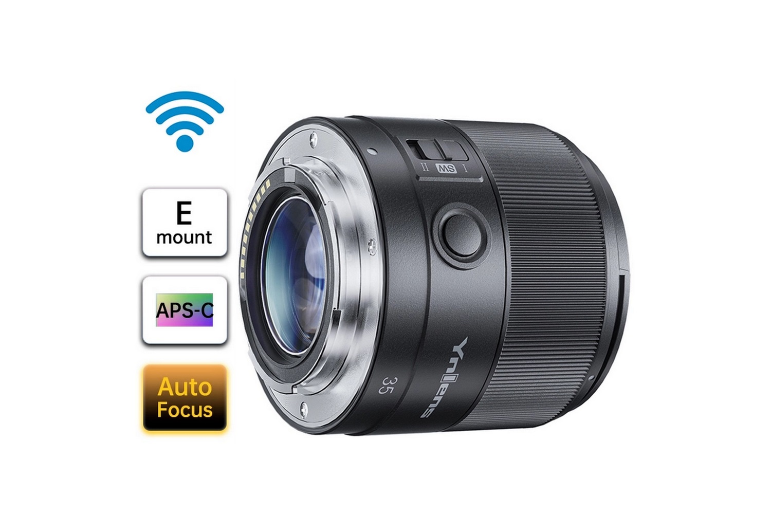 Yongnuo 35mm F1.8S DA DSM WL Otofokus Wireless Lens (Sony E) Siyah