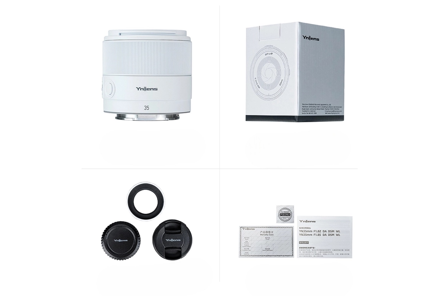 Yongnuo 35mm F1.8S DA DSM WL Otofokus Wireless Lens (Sony E) Beyaz