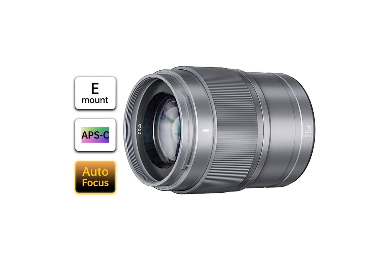 Yongnuo 35mm f/1.8S DA ART APS-C Otofokus Lens (Sony E) Gümüş