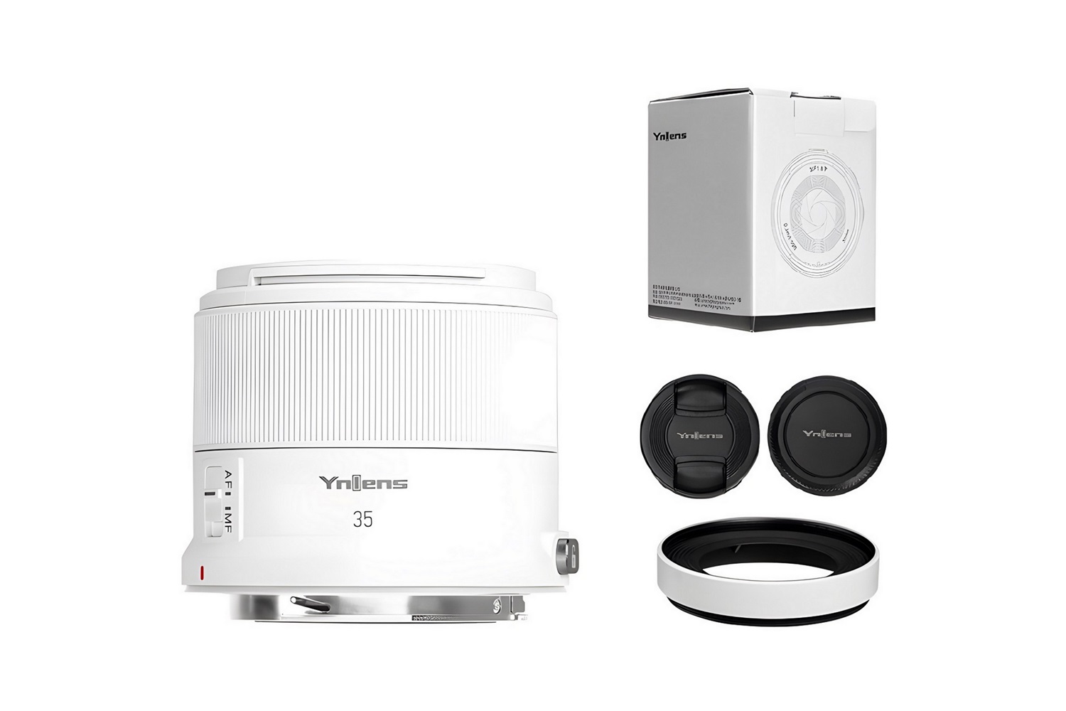 Yongnuo 35mm f/1.8R DA DSM APS-C Otofokus Lens (Canon RF) Beyaz