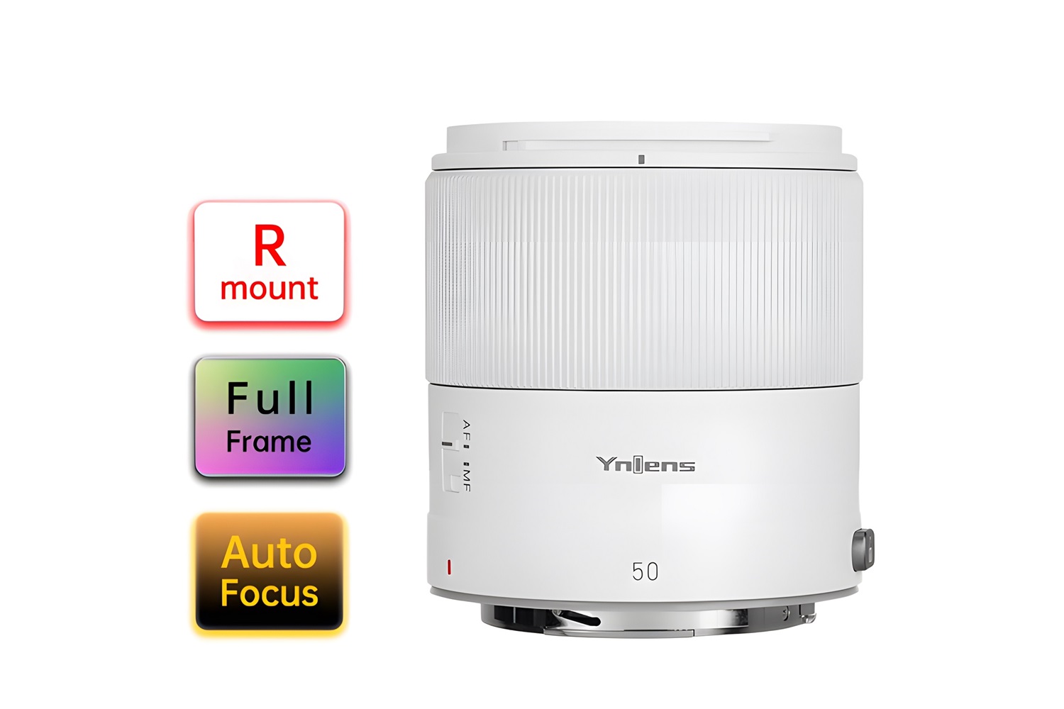 Yongnuo 50mm f/1.8R DF DSM Full Frame Otofokus Lens (Canon RF) Beyaz