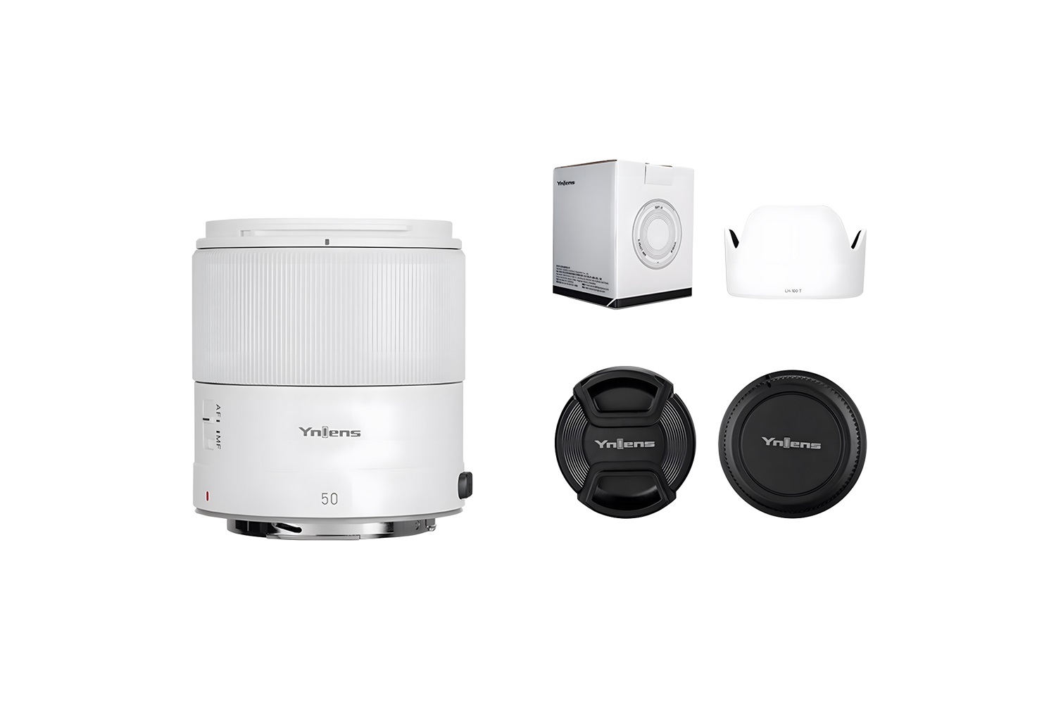 Yongnuo 50mm f/1.8R DF DSM Full Frame Otofokus Lens (Canon RF) Beyaz