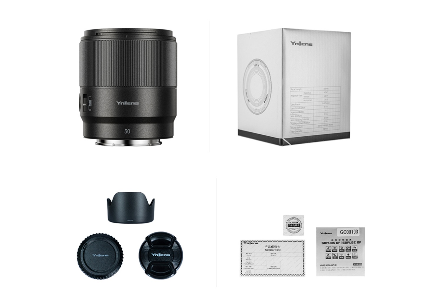 Yongnuo 50mm f/1.8S DF Full Frame Otofokus Lens (Sony E) Siyah