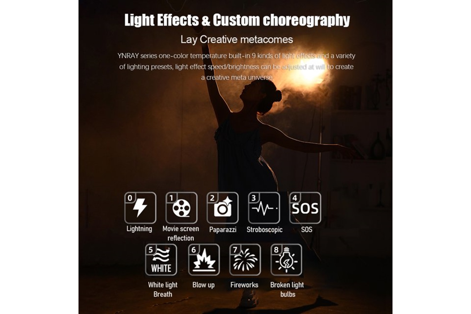 Yongnuo YNRAY100 Bi-Color 120W COB Led Işık (Monolight)