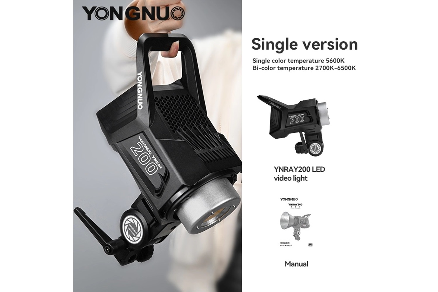 Yongnuo YNRAY200 Bi-Color 120W COB Led Işık (Monolight)
