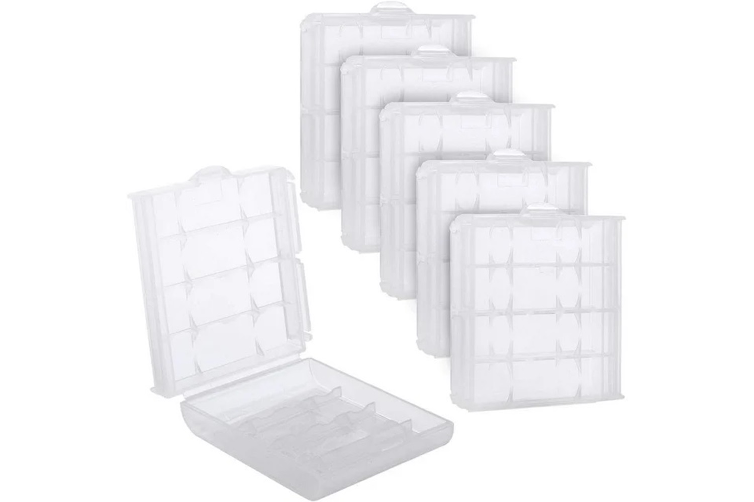 LATT AA/AAA Pil Kutusu - Beyaz Şeffaf 5li Paket