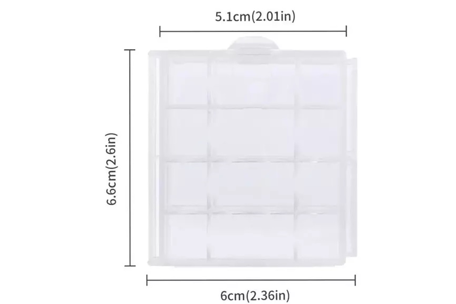 LATT AA/AAA Pil Kutusu - Beyaz Şeffaf 5li Paket