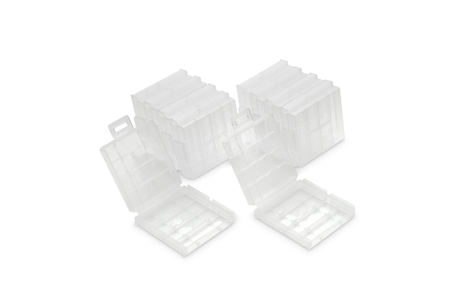 LATT AA/AAA Pil Kutusu - Beyaz Şeffaf 10lu Paket