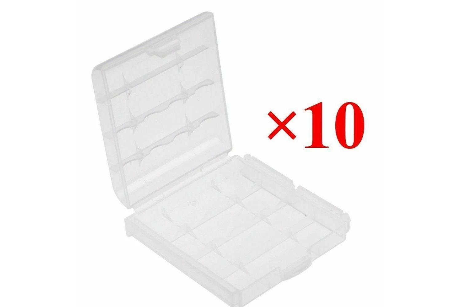 LATT AA/AAA Pil Kutusu - Beyaz Şeffaf 10lu Paket