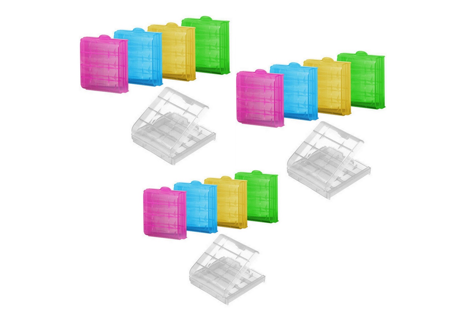 LATT AA/AAA Pil Kutusu - Karışık Renkli 15li Paket