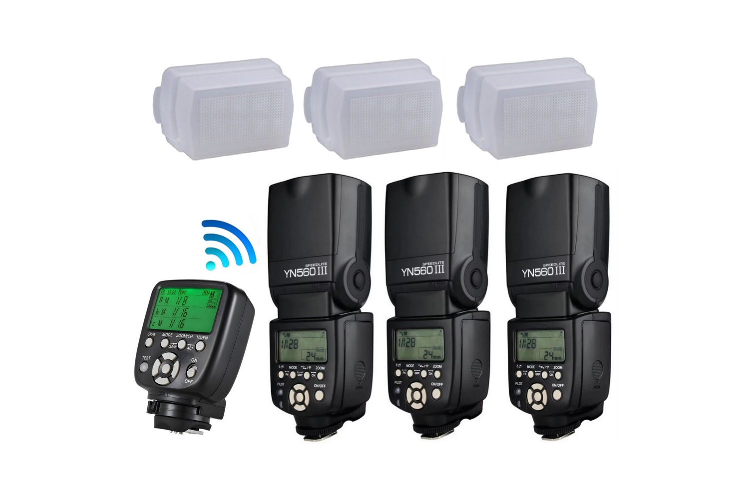 Yongnuo YN560-III Canon Uyumlu Üçlü Flaş Seti K10