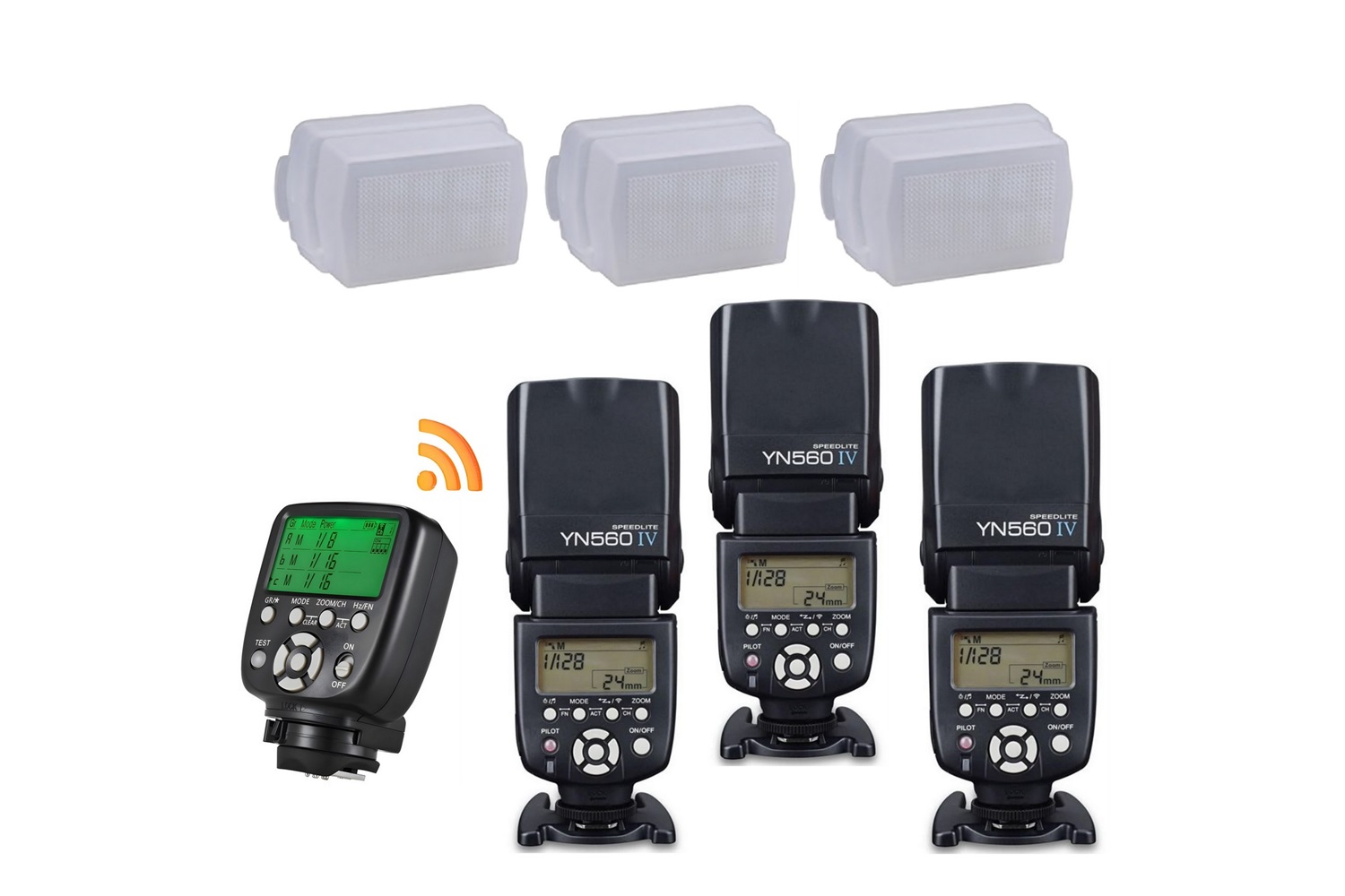 Yongnuo YN560-IV Canon Uyumlu Üçlü Flaş Seti K25