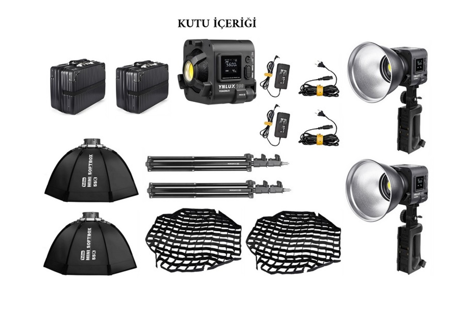 Yongnuo YNLUX100-RGB 120W 2'li LED Işık Seti