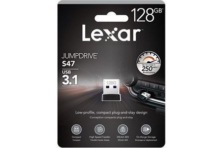 Lexar 128GB JumpDrive S47 USB 3.1 Flash Bellek