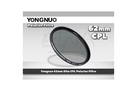 Yongnuo 62mm Slim CPL Polarize Filtre