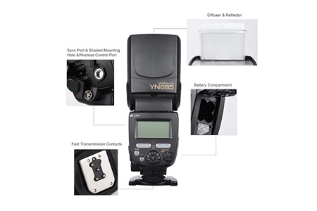Yongnuo YN685-N Dahili Alıcılı Nikon Uyumlu HSS TTL Tepe Flaşı