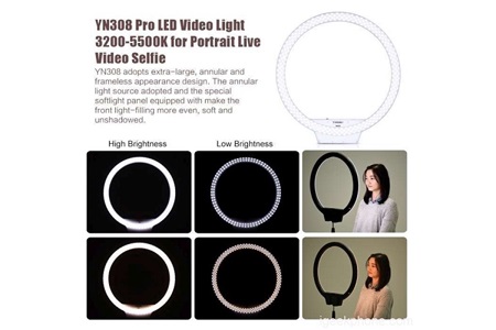 Yongnuo YN308 Bi-Color Ring LED Işık Standart Kit