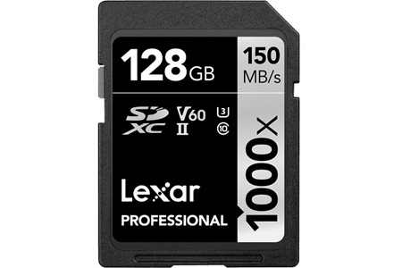 Lexar 128 GB 1000x U3 V60 4K SD Hafıza Kartı 150 Mb/s