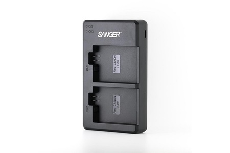 Sanger Canon LP-E5 Batarya Uyumlu İkili USB Şarj Cihazı