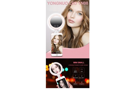 Yongnuo YN08 Bi-Color Mobil Ring Aynalı Led Işık Pembe