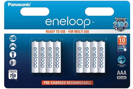Panasonic Eneloop 750 Mah AAA Şarjlı Pil 8'li Paket