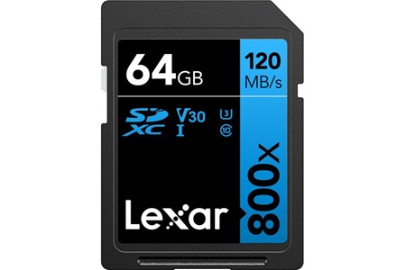 Lexar 64GB High-Performance 800x U3 V30 4K SD Hafıza Kartı