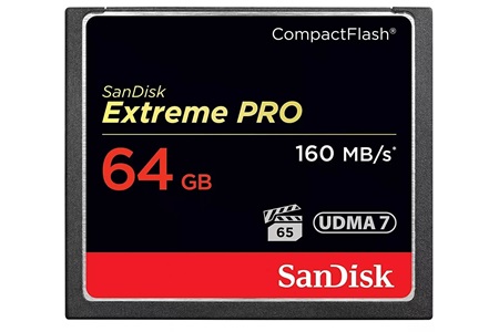 Sandisk Extreme Pro 64 GB 4K CF Compact Flash Hafıza Kartı 160mb/s